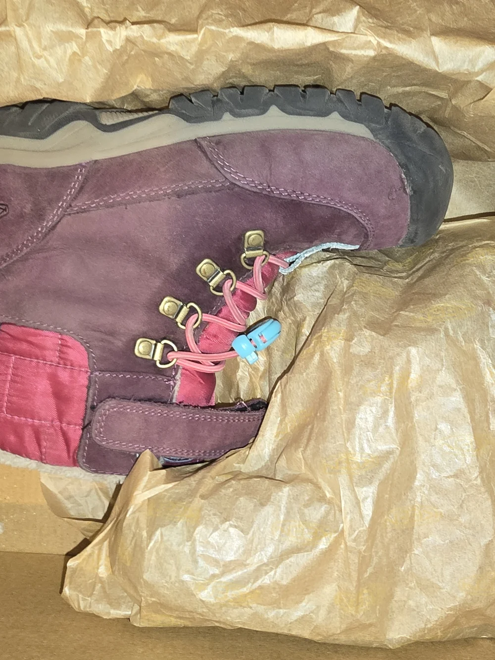 Keen Kids Plum and Pink Waterproof Hiking Boot